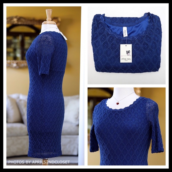 CROCHET LACE SHORT SLEEVES SHIFT MINI DRESS A2C - Picture 5 of 6